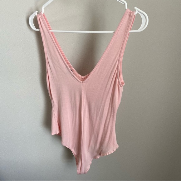 Charlotte Russe Size S Pink Embroidered Bodysuit - Picture 2 of 3
